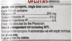 Oflotas 200 MG Infusion 100 ML Oflotas 200 MG Infusion 100 ML